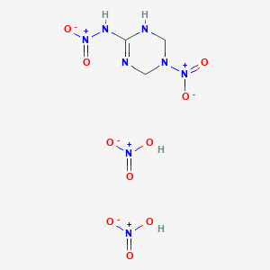 molecular formula C3H8N8O10 B14192817 nitric acid;N-(3-nitro-2,4-dihydro-1H-1,3,5-triazin-6-yl)nitramide CAS No. 835616-34-7