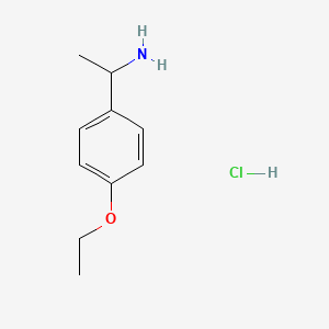 molecular formula C10H16ClNO B1419282 1-(4-Ethoxyphenyl)ethan-1-amine hydrochloride CAS No. 1081775-30-5