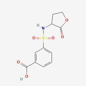 3-[(2-Oxooxolan-3-yl)sulfamoyl]benzoic acid