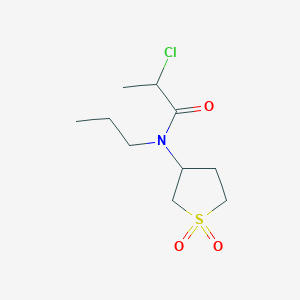 molecular formula C10H18ClNO3S B1419288 2-chloro-N-(1,1-dioxidotetrahydrothien-3-yl)-N-propylpropanamide CAS No. 1049604-90-1