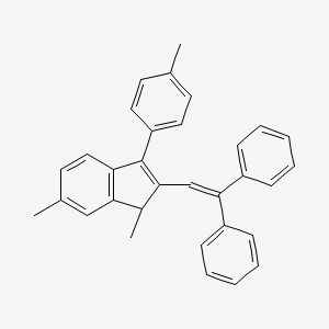 molecular formula C32H28 B14192937 2-(2,2-Diphenylethenyl)-1,6-dimethyl-3-(4-methylphenyl)-1H-indene CAS No. 919789-13-2