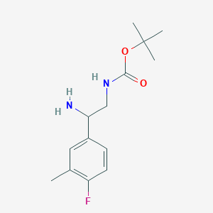 tert-butyl N-[2-amino-2-(4-fluoro-3-methylphenyl)ethyl]carbamate