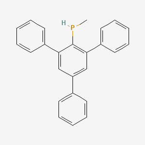 molecular formula C25H21P B14192985 Methyl-(2,4,6-triphenylphenyl)phosphane CAS No. 881407-19-8