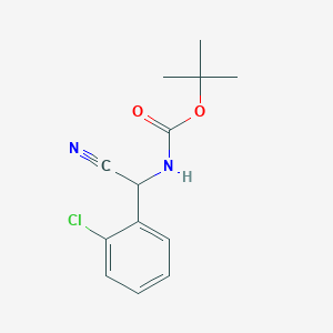 molecular formula C13H15ClN2O2 B1419299 tert-butyl N-[(2-chlorophenyl)(cyano)methyl]carbamate CAS No. 1148027-12-6