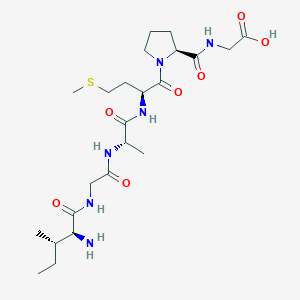 molecular formula C23H40N6O7S B14193023 L-Isoleucylglycyl-L-alanyl-L-methionyl-L-prolylglycine CAS No. 913259-87-7