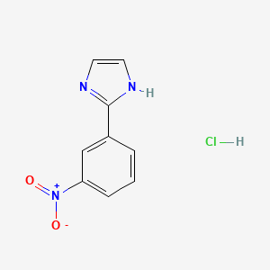 molecular formula C9H8ClN3O2 B1419306 2-(3-nitrophenyl)-1H-imidazole hydrochloride CAS No. 1193389-94-4