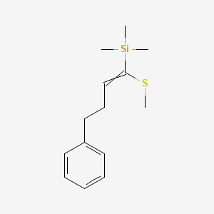 molecular formula C14H22SSi B14193121 Trimethyl[1-(methylsulfanyl)-4-phenylbut-1-en-1-yl]silane CAS No. 833460-53-0