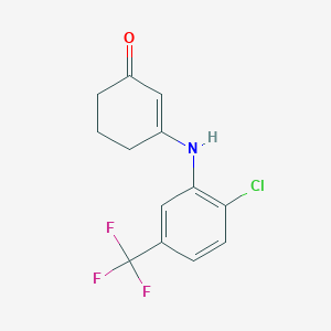 3-{[2-Chloro-5-(trifluoromethyl)phenyl]amino}cyclohex-2-en-1-one
