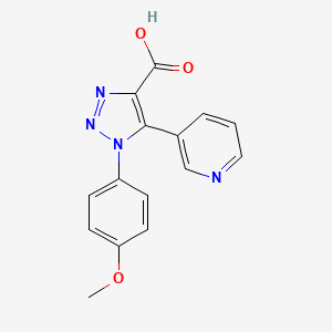 1-(4-methoxyphenyl)-5-(pyridin-3-yl)-1H-1,2,3-triazole-4-carboxylic acid