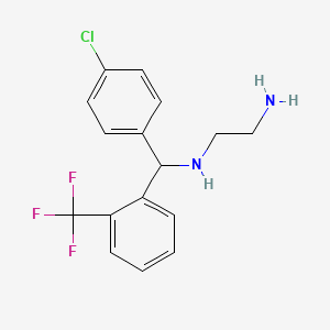 N-{(4-chlorophenyl)[2-(trifluoromethyl)phenyl]methyl}ethane-1,2-diamine
