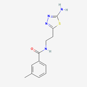 N-[2-(5-amino-1,3,4-thiadiazol-2-yl)ethyl]-3-methylbenzamide