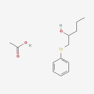 molecular formula C13H20O3Se B14193194 Acetic acid;1-phenylselanylpentan-2-ol CAS No. 834882-61-0