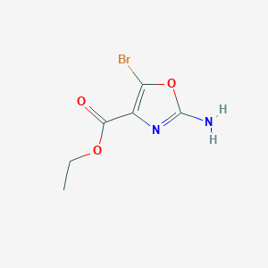 molecular formula C6H7BrN2O3 B1419325 Ethyl 2-amino-5-bromooxazole-4-carboxylate CAS No. 914347-40-3