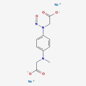 molecular formula C11H11N3Na2O5 B1419329 Disodium [{4-[(carboxylatomethyl)(methyl)amino]phenyl}(nitroso)amino]acetate CAS No. 1042969-16-3