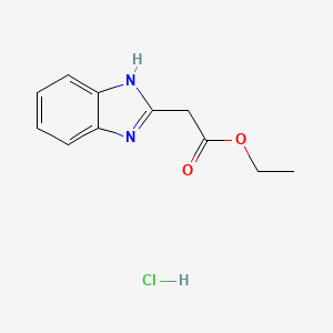 molecular formula C11H13ClN2O2 B1419333 ethyl 1H-benzimidazol-2-ylacetate hydrochloride CAS No. 211103-78-5