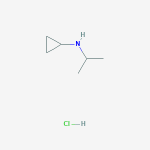 molecular formula C6H14ClN B1419335 N-cyclopropyl-N-isopropylamine hydrochloride CAS No. 246257-63-6