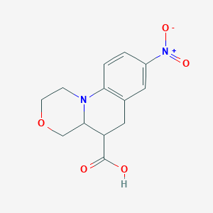 8-Nitro-1,2,4,4a,5,6-hexahydro[1,4]oxazino[4,3-a]quinoline-5-carboxylic acid