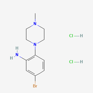 molecular formula C11H18BrCl2N3 B1419339 5-Bromo-2-(4-methylpiperazin-1-yl)aniline dihydrochloride CAS No. 1172842-00-0