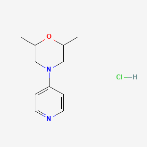 molecular formula C11H17ClN2O B1419341 2,6-Dimethyl-4-(pyridin-4-yl)morpholine hydrochloride CAS No. 1171028-56-0