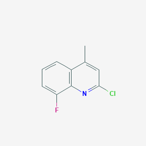 molecular formula C10H7ClFN B1419346 2-Chloro-8-fluoro-4-methylquinoline CAS No. 1171919-59-7
