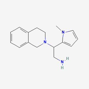 molecular formula C16H21N3 B1419347 [2-(3,4-dihydroisoquinolin-2(1H)-yl)-2-(1-methyl-1H-pyrrol-2-yl)ethyl]amine CAS No. 1170047-48-9