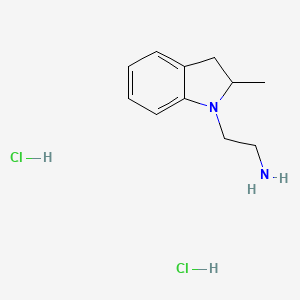 molecular formula C11H18Cl2N2 B1419349 2-(2-methyl-2,3-dihydro-1H-indol-1-yl)ethanamine dihydrochloride CAS No. 1171622-85-7