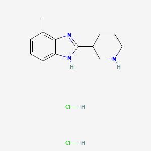 molecular formula C13H19Cl2N3 B1419351 4-Methyl-2-(3-piperidinyl)-1h-benzimidazole dihydrochloride CAS No. 1158346-88-3