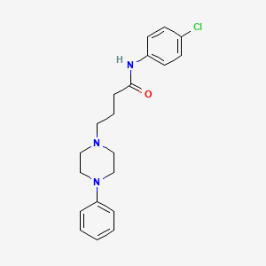 molecular formula C20H24ClN3O B14193516 N-(4-chlorophenyl)-4-(4-phenylpiperazin-1-yl)butanamide CAS No. 923024-37-7