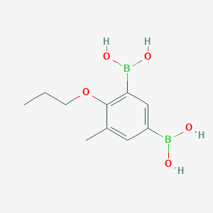 molecular formula C10H16B2O5 B1419353 5-Methyl-4-propoxy-1,3-phenylenediboronic acid CAS No. 850568-70-6