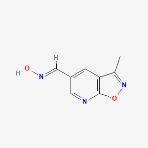 molecular formula C8H7N3O2 B1419356 N-({3-methyl-[1,2]oxazolo[5,4-b]pyridin-5-yl}methylidene)hydroxylamine CAS No. 1049874-00-1