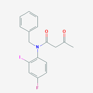 molecular formula C17H15FINO2 B14193562 N-Benzyl-N-(4-fluoro-2-iodophenyl)-3-oxobutanamide CAS No. 922142-18-5