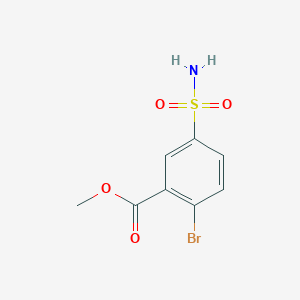 molecular formula C8H8BrNO4S B1419359 Methyl 2-bromo-5-sulfamoylbenzoate CAS No. 924867-88-9