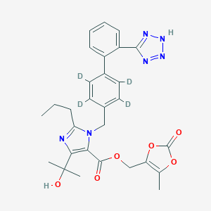 molecular formula C29H30N6O6 B141936 (5-Methyl-2-oxo-1,3-dioxol-4-yl)methyl 5-(2-hydroxypropan-2-yl)-2-propyl-3-[[2,3,5,6-tetradeuterio-4-[2-(2H-tetrazol-5-yl)phenyl]phenyl]methyl]imidazole-4-carboxylate CAS No. 1127298-55-8