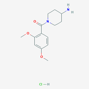 molecular formula C14H21ClN2O3 B1419367 1-(2,4-二甲氧基苯甲酰)哌啶-4-胺盐酸盐 CAS No. 1158205-76-5