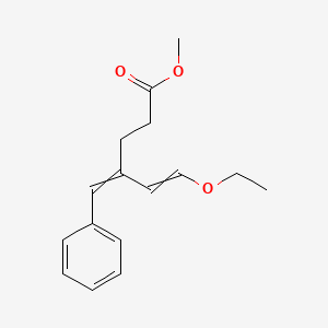 molecular formula C16H20O3 B14193674 Methyl 4-benzylidene-6-ethoxyhex-5-enoate CAS No. 919283-86-6