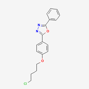 molecular formula C18H17ClN2O2 B14193679 2-[4-(4-Chlorobutoxy)phenyl]-5-phenyl-1,3,4-oxadiazole CAS No. 851008-80-5
