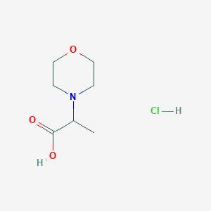 molecular formula C7H14ClNO3 B1419371 2-吗啉-4-基丙酸盐酸盐 CAS No. 161907-45-5