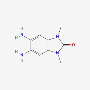 molecular formula C9H12N4O B1419372 5,6-diamino-1,3-dimethyl-2,3-dihydro-1H-1,3-benzodiazol-2-one CAS No. 98953-81-2