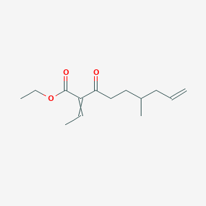 molecular formula C14H22O3 B14193744 Ethyl 2-ethylidene-6-methyl-3-oxonon-8-enoate CAS No. 918150-80-8