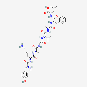 molecular formula C43H65N9O10 B14193787 L-Tyrosyl-L-lysyl-L-alanylglycyl-L-valyl-L-alanyl-L-phenylalanyl-L-leucine CAS No. 923017-74-7