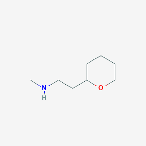 molecular formula C8H17NO B1419380 N-methyl-2-(tetrahydro-2H-pyran-2-yl)ethanamine CAS No. 1177335-83-9