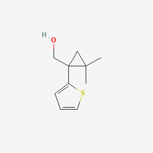 molecular formula C10H14OS B1419381 [2,2-Dimethyl-1-(2-thienyl)cyclopropyl]methanol CAS No. 915924-18-4