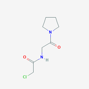 molecular formula C8H13ClN2O2 B1419383 2-chloro-N-[2-oxo-2-(pyrrolidin-1-yl)ethyl]acetamide CAS No. 1193388-11-2