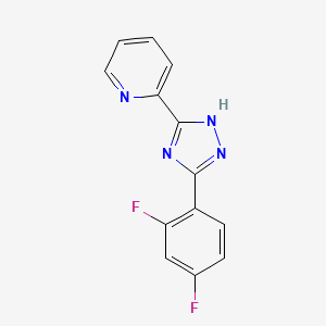 molecular formula C13H8F2N4 B14193858 2-[3-(2,4-Difluorophenyl)-1H-1,2,4-triazol-5-yl]pyridine CAS No. 916994-32-6