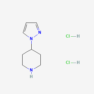 molecular formula C8H15Cl2N3 B1419386 4-(1H-吡唑-1-基)哌啶二盐酸盐 CAS No. 1181458-83-2