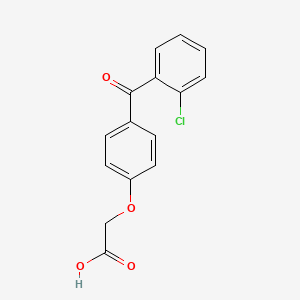 molecular formula C15H11ClO4 B1419392 2-[4-(2-Chlorobenzoyl)phenoxy]acetic acid CAS No. 1211616-43-1
