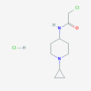 molecular formula C10H18Cl2N2O B1419398 2-chloro-N-(1-cyclopropylpiperidin-4-yl)acetamide hydrochloride CAS No. 1209361-53-4