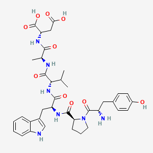 molecular formula C37H47N7O10 B14193998 L-Tyrosyl-L-prolyl-L-tryptophyl-L-valyl-L-alanyl-L-aspartic acid CAS No. 914096-45-0