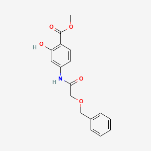 molecular formula C17H17NO5 B1419400 4-(2-(苄氧基)乙酰氨基)-2-羟基苯甲酸甲酯 CAS No. 1092460-39-3