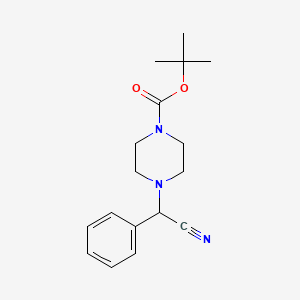 molecular formula C17H23N3O2 B1419403 Tert-butyl 4-(cyano(phenyl)methyl)piperazine-1-carboxylate CAS No. 444891-21-8